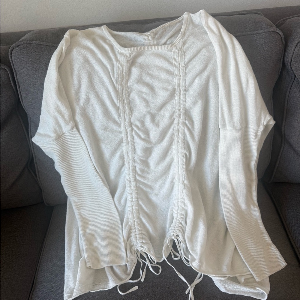 White oversized top